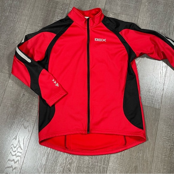 DBX Men's Soft Shell Thermal Fleece Cycling Jacket Size M red - Picture 1 of 6